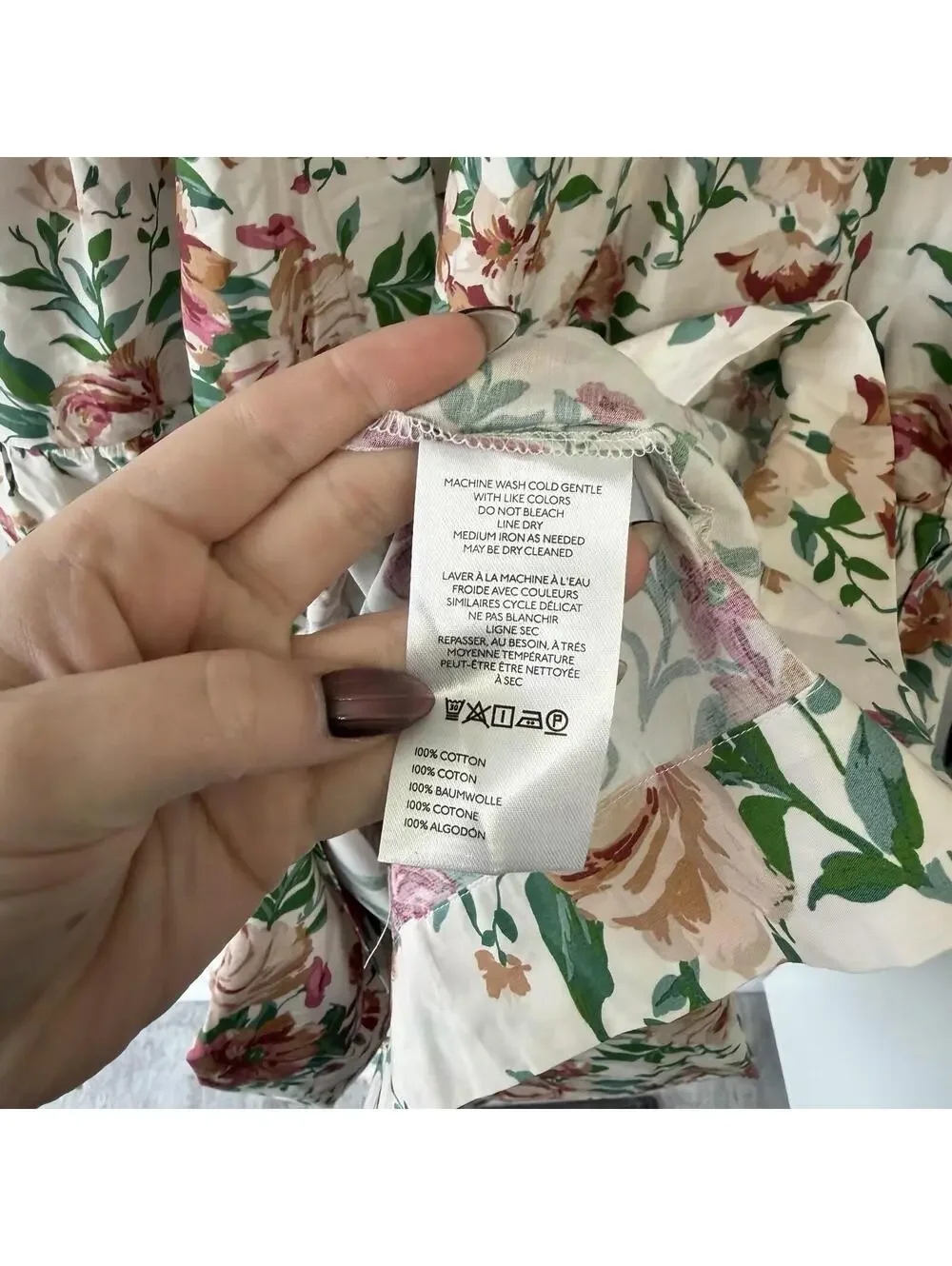 Anthropologie Somerset Puff Sleeve Maxi Dress Floral Cottage NWT $168 Sz MP - Picture 6 of 7